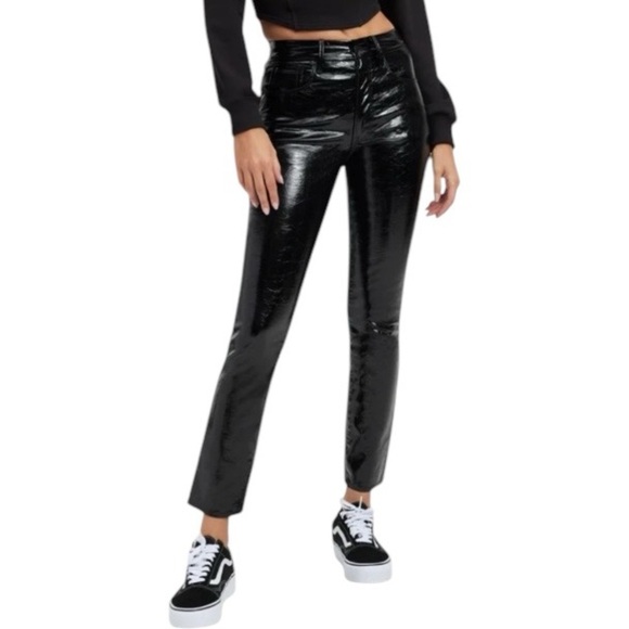 Good American Denim - GOOD AMERICAN Faux Leather Jeans! Retail $175.